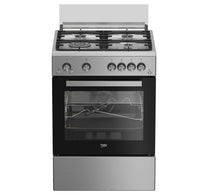 موقد غاز بيكو قائم بذاته، ٤ شعلات، ٦٠×٦٠ سم، ستانلس ستيل، FSHT61121DXL