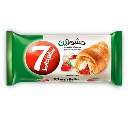 كرواسون 7 أيام بحشوة الفانيليا والفراولة 55 جم