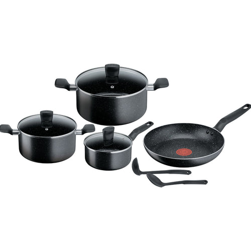 Tefal G6 Dark Stone Cookware Set, 9 pcs, Black, B491S985