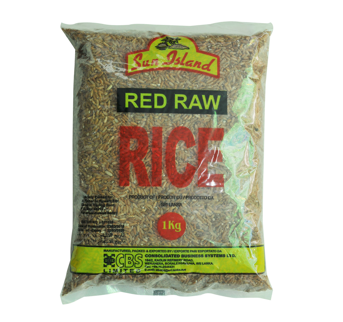 Sun Island Red Raw Rice 1 kg – Shefs