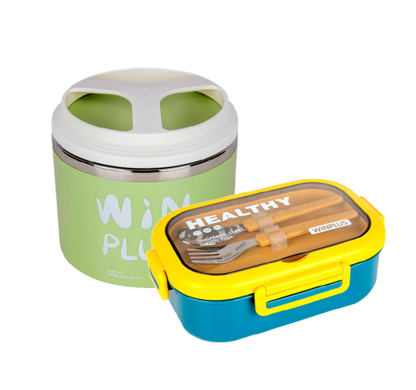 Win Plus Stainless Steel Lunch Box 6734 1Ltr Assorted Per Pc