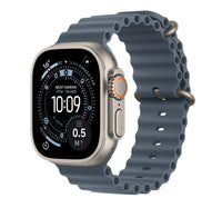 Apple Watch Ultra 3 GPS + Cellular Smartwatch, 49 mm Natural Titanium Case with Anchor Blue Ocean Band, MEWH4AF/A