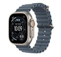 Apple Watch Ultra 3 GPS + Cellular Smartwatch, 49 mm Natural Titanium Case with Anchor Blue Ocean Band, MEWH4AF/A