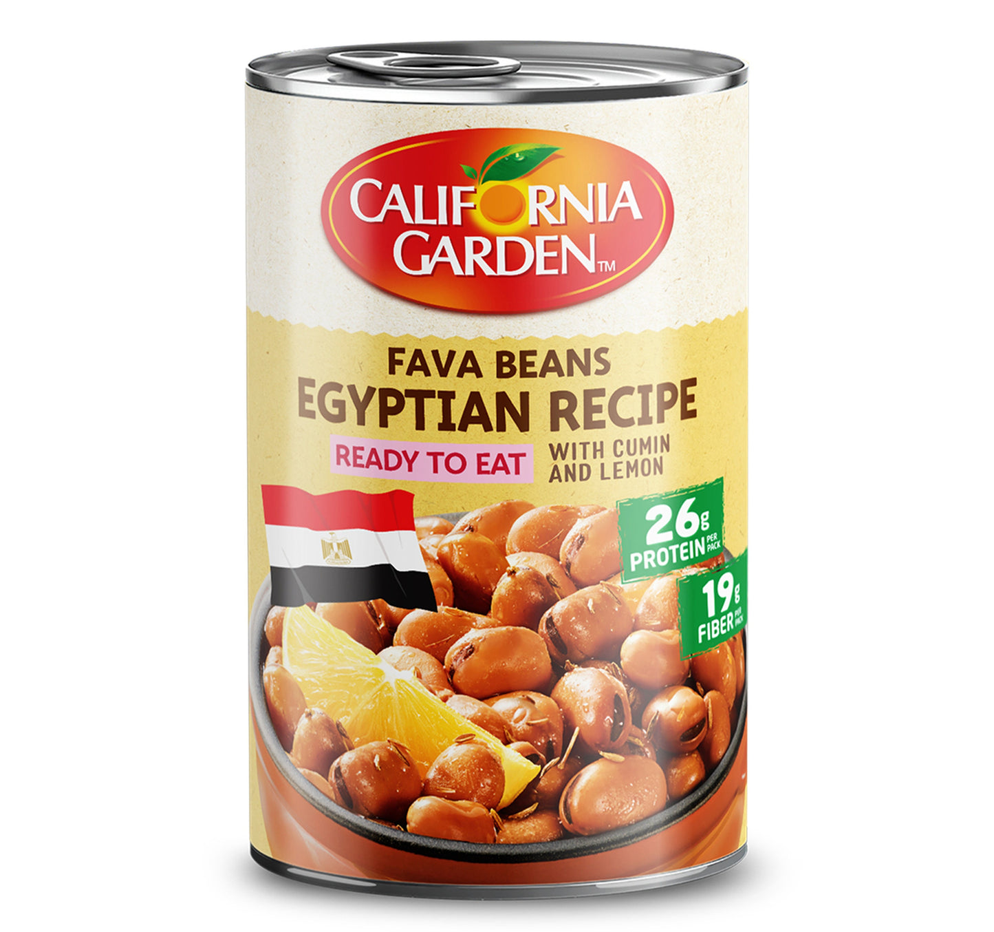 فول مدمس معلب من حدائق كاليفورنيا، وصفة مصرية، 450 غرام