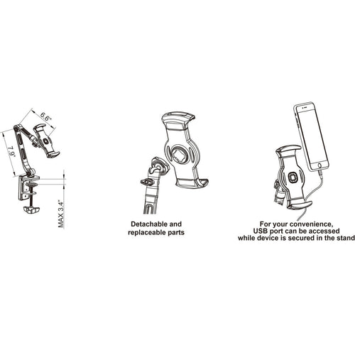 Ikon Universal TabletvStand IK-T208B