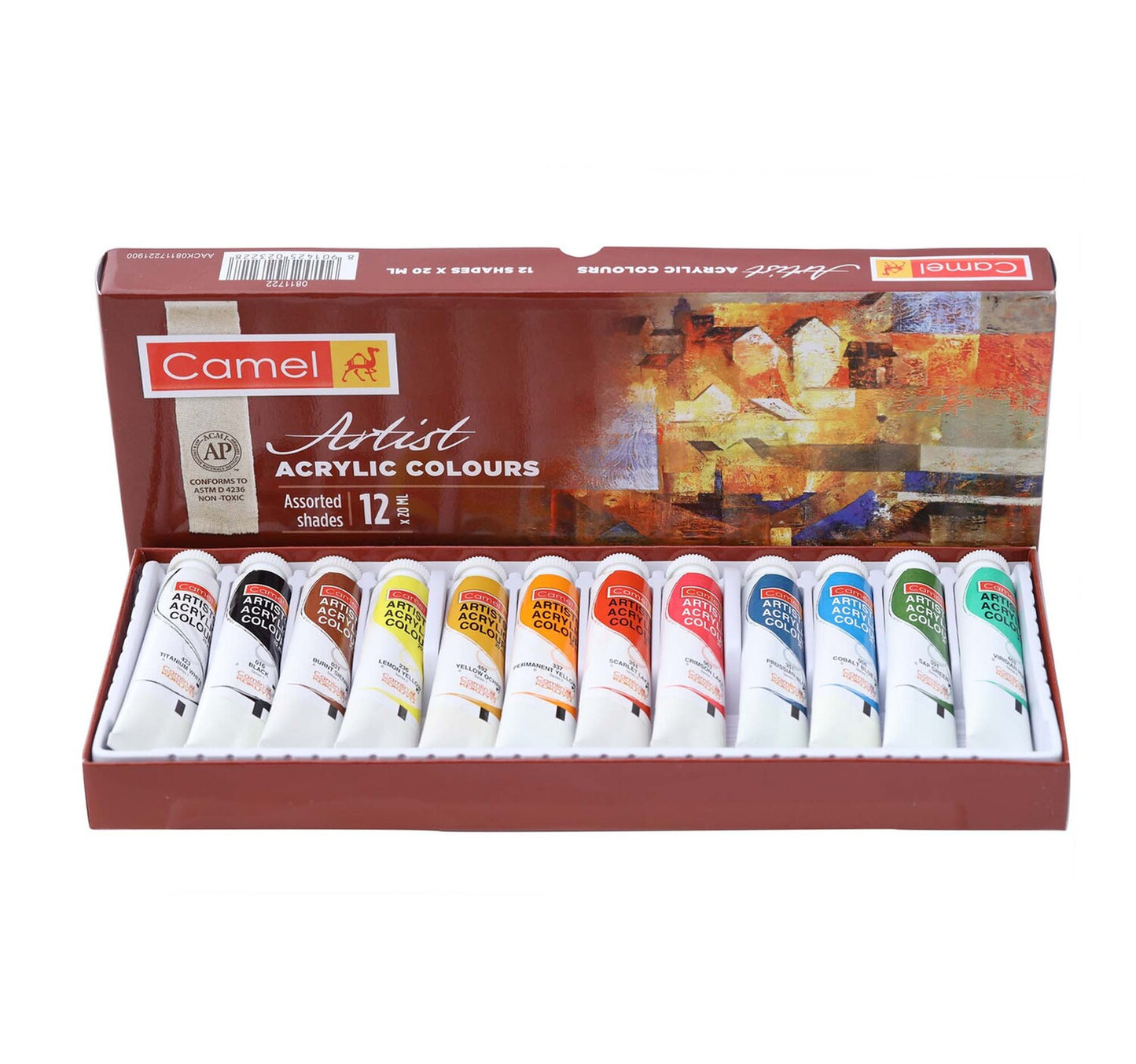 Camel Artist Acrylic Colours Set 20mlx12 Shades
