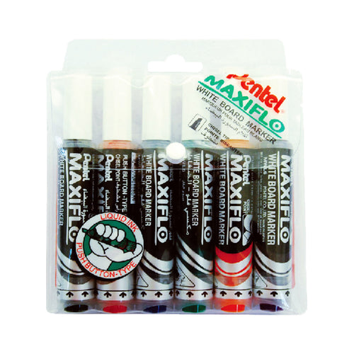 Pentel Maxiflo Whiteboard Marker 6pcs PE-MWL6-06