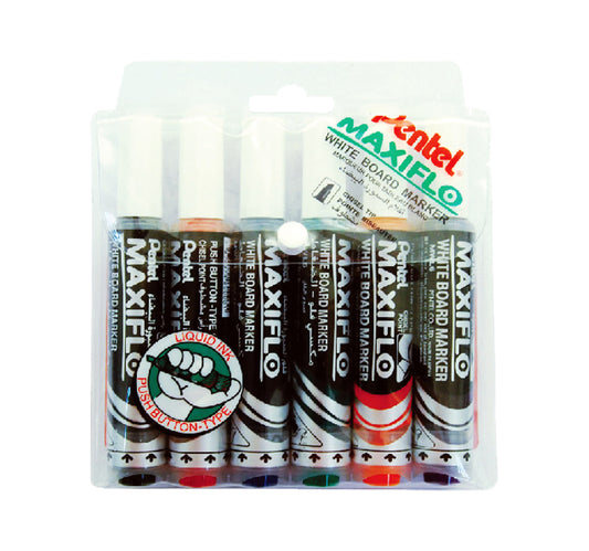 Pentel Maxiflo Whiteboard Marker 6pcs PE-MWL6-06