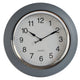 Maple Leaf Home Plastic Wall Clock, Grey, 24.2 cm, BP-R1002G