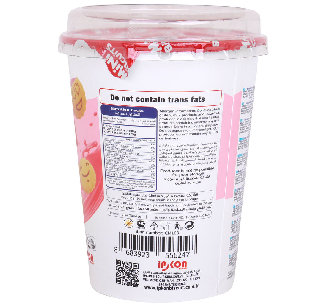 Chico Miko Mini Biscuit Strawberry Cream 125 g