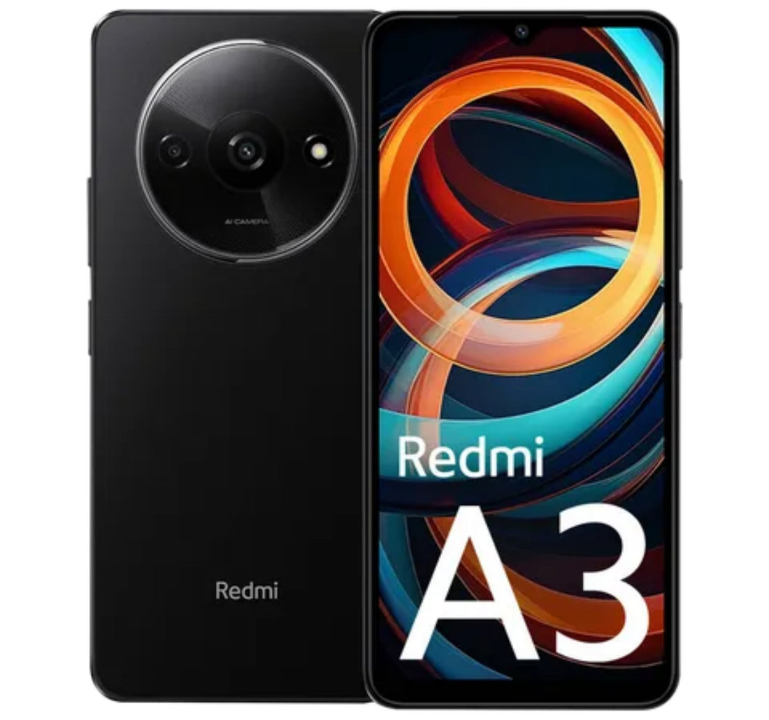 Xiaomi Redmi A3 4G Smartphone, 3 GB RAM, 64 GB Storage, Midnight Black