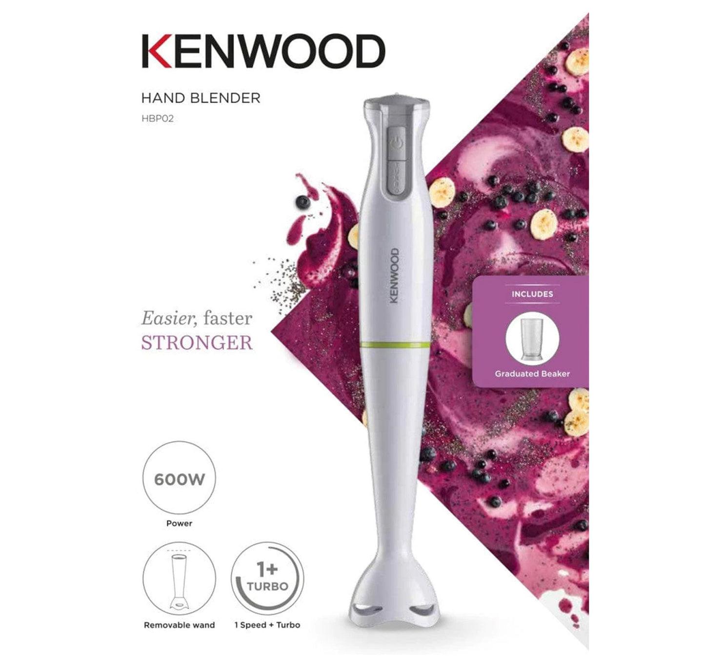 Kenwood Hand Blender HBP02.001WH 600 Watts