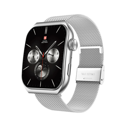 Swiss Military Smart Watch Alps 3 Silver Stainless Steel