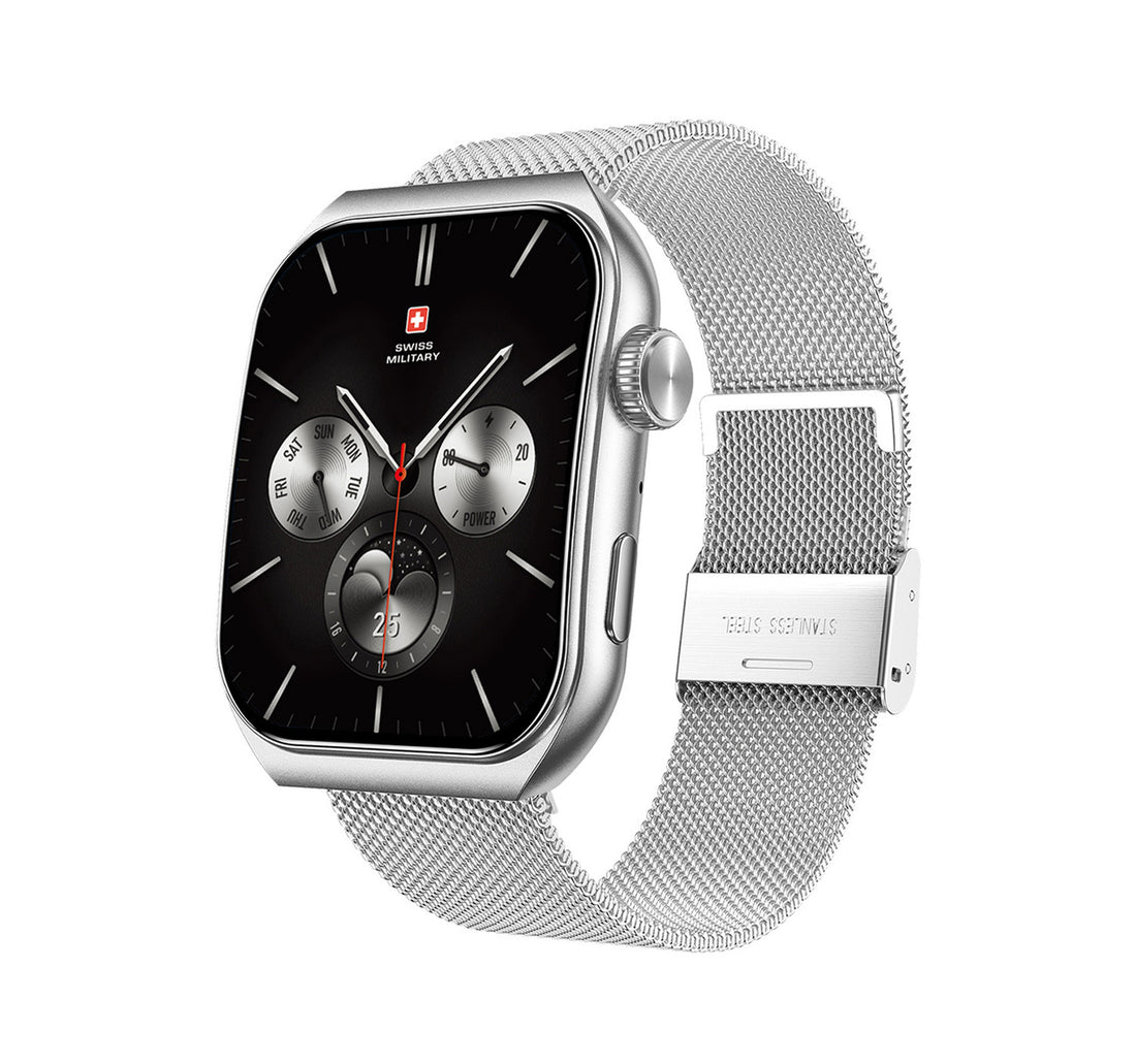 Swiss Military Smart Watch Alps 3 Silver Stainless Steel