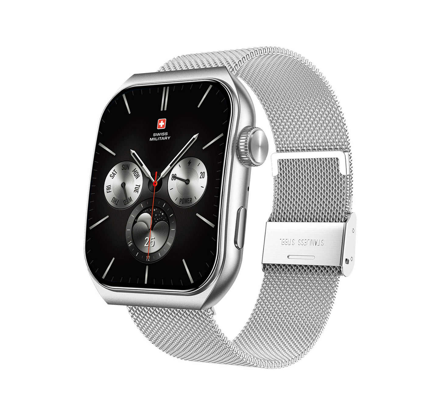 Swiss Military Smart Watch Alps 3 Silver Stainless Steel