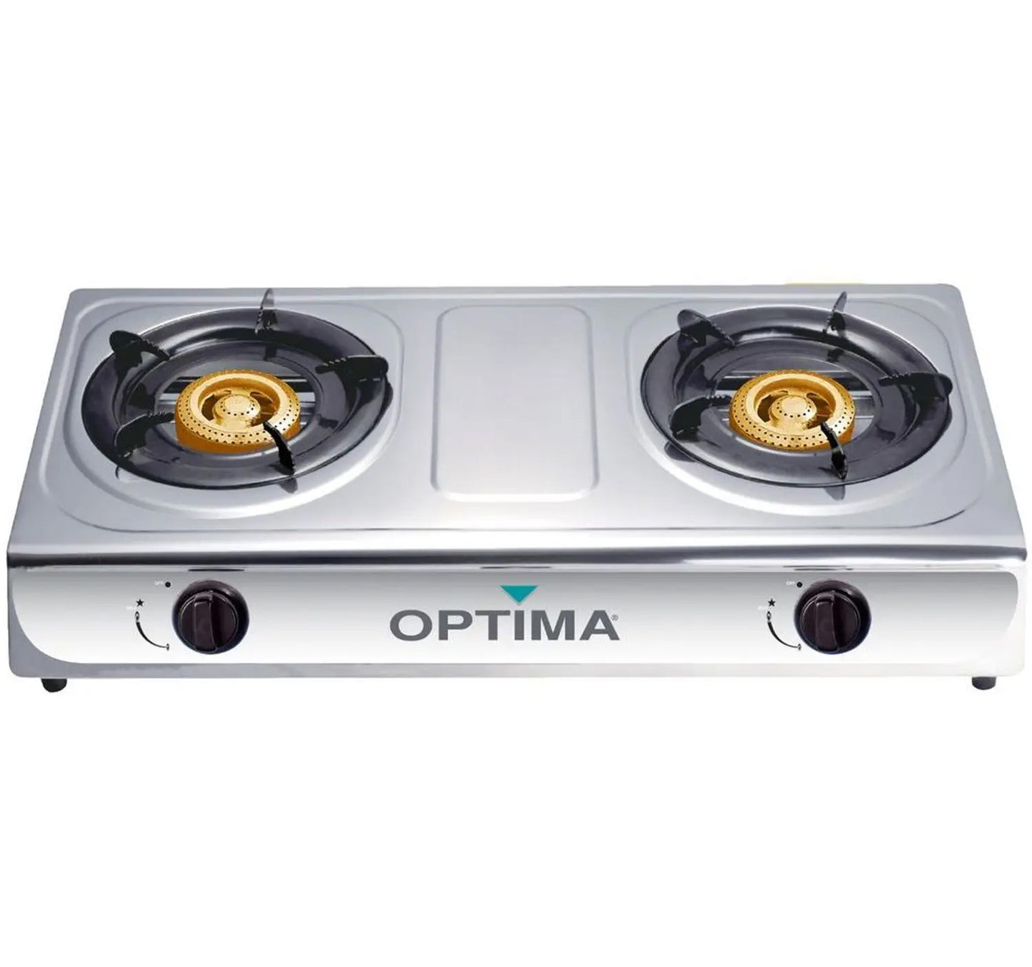 Optima 2 Burner Stainless Steel Table Top Gas Stove, GB220E