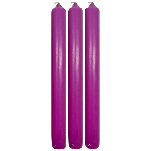 Maple Leaf Scented Taper Candle Set 3pcs Purple Mixed Berries