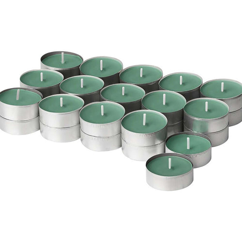 Maple Leaf Scented Tealight Candle Set 50pcs Green