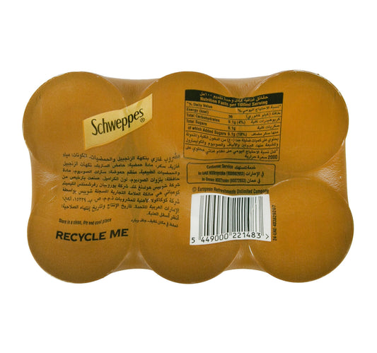 Schweppes Ginger Ale Carbonated Beverages 6 x 250 ml