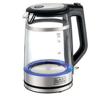 Black+Decker Glass Kettle Double Wall 1.7 L 2200W Silver