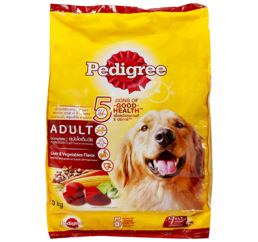 طعام كلاب بيديجري للبالغين بنكهة الكبد والخضروات 3 كجم