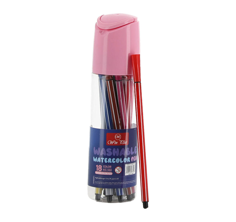 Win Plus WashableWater Color Pen 18s