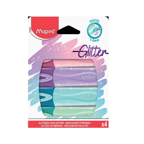 Maped Highlighter Glitter 4 Colrs 742046