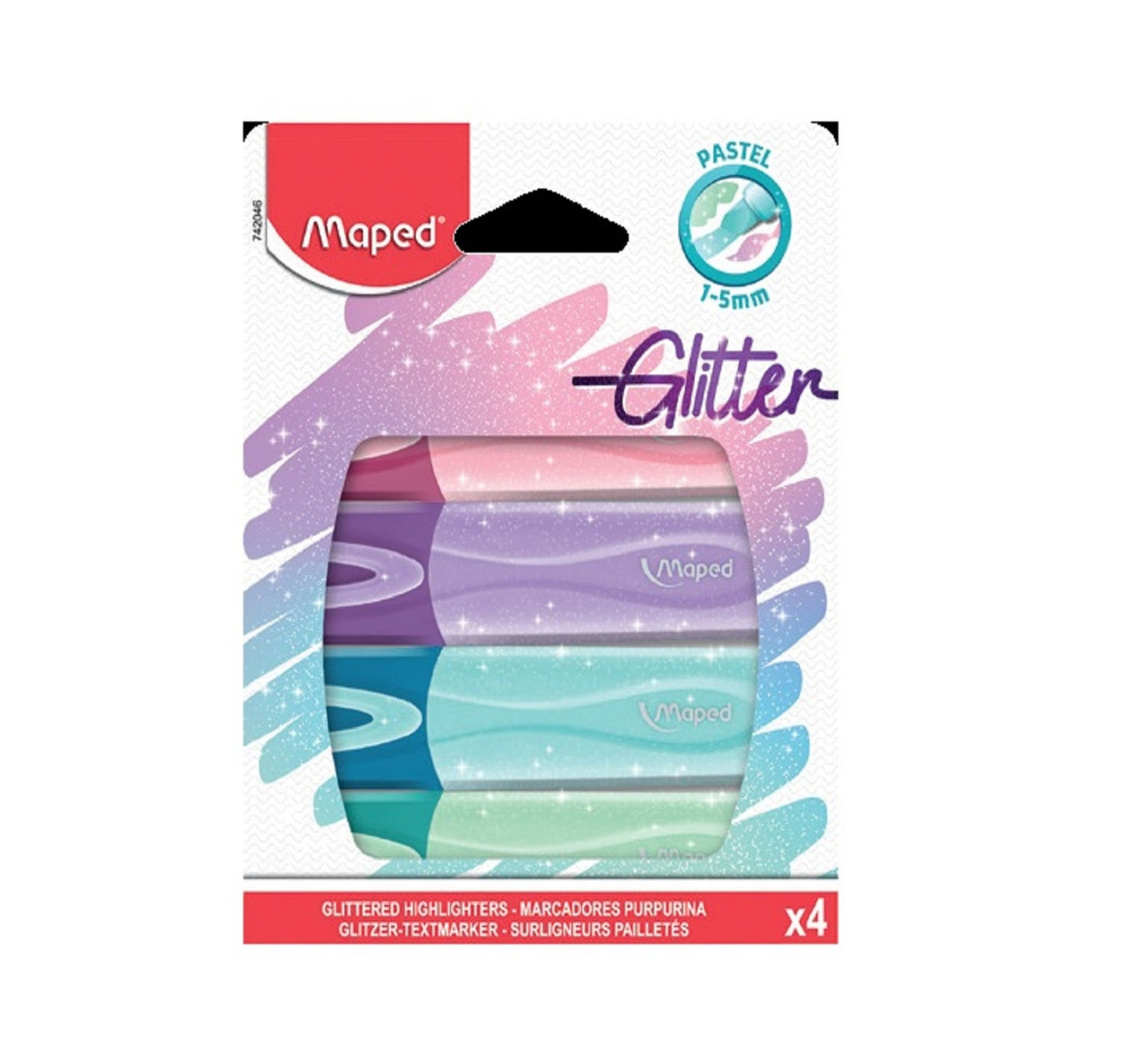 Maped Highlighter Glitter 4 Colrs 742046