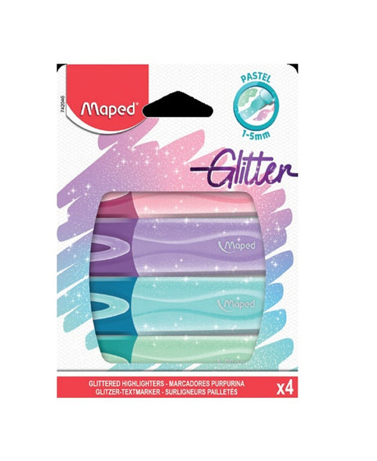 Maped Highlighter Glitter 4 Colrs 742046