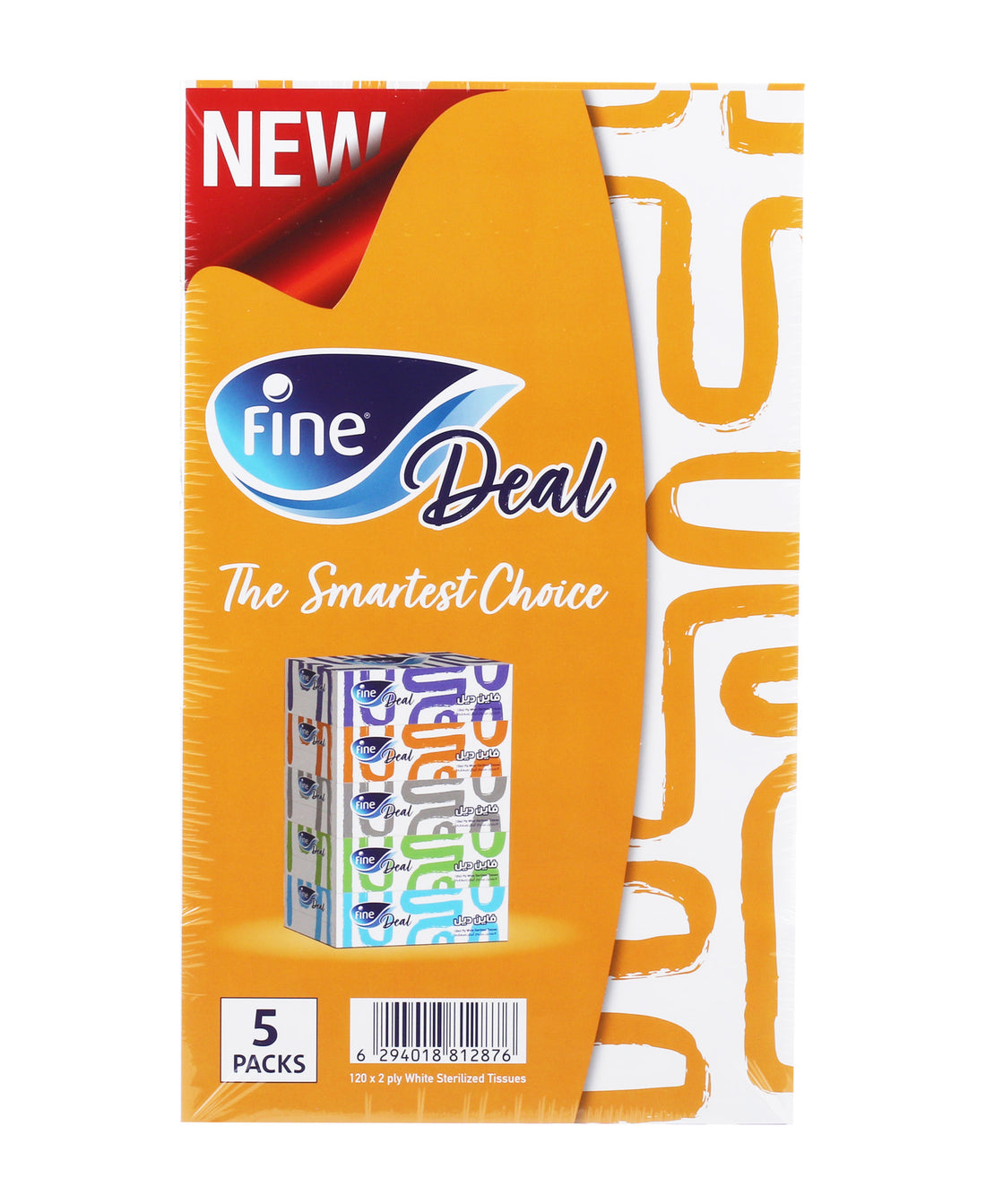 Fine Tissue Deal 2ply Value Pack 5 x 120 Sheets