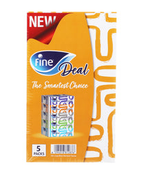 Fine Tissue Deal 2ply Value Pack 5 x 120 Sheets