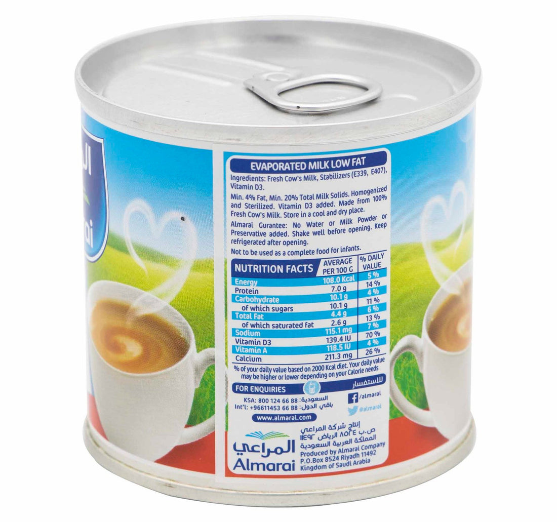 Almarai Low Fat Evaporated Milk 160 g