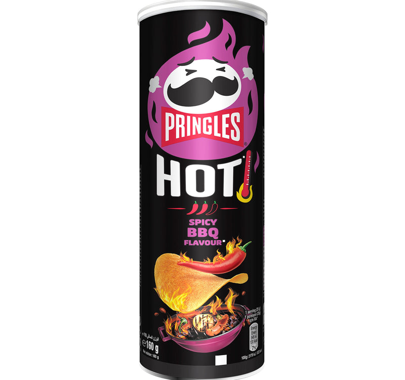 Pringles Hot Spicy BBQ Flavour Potato Chips 160 g