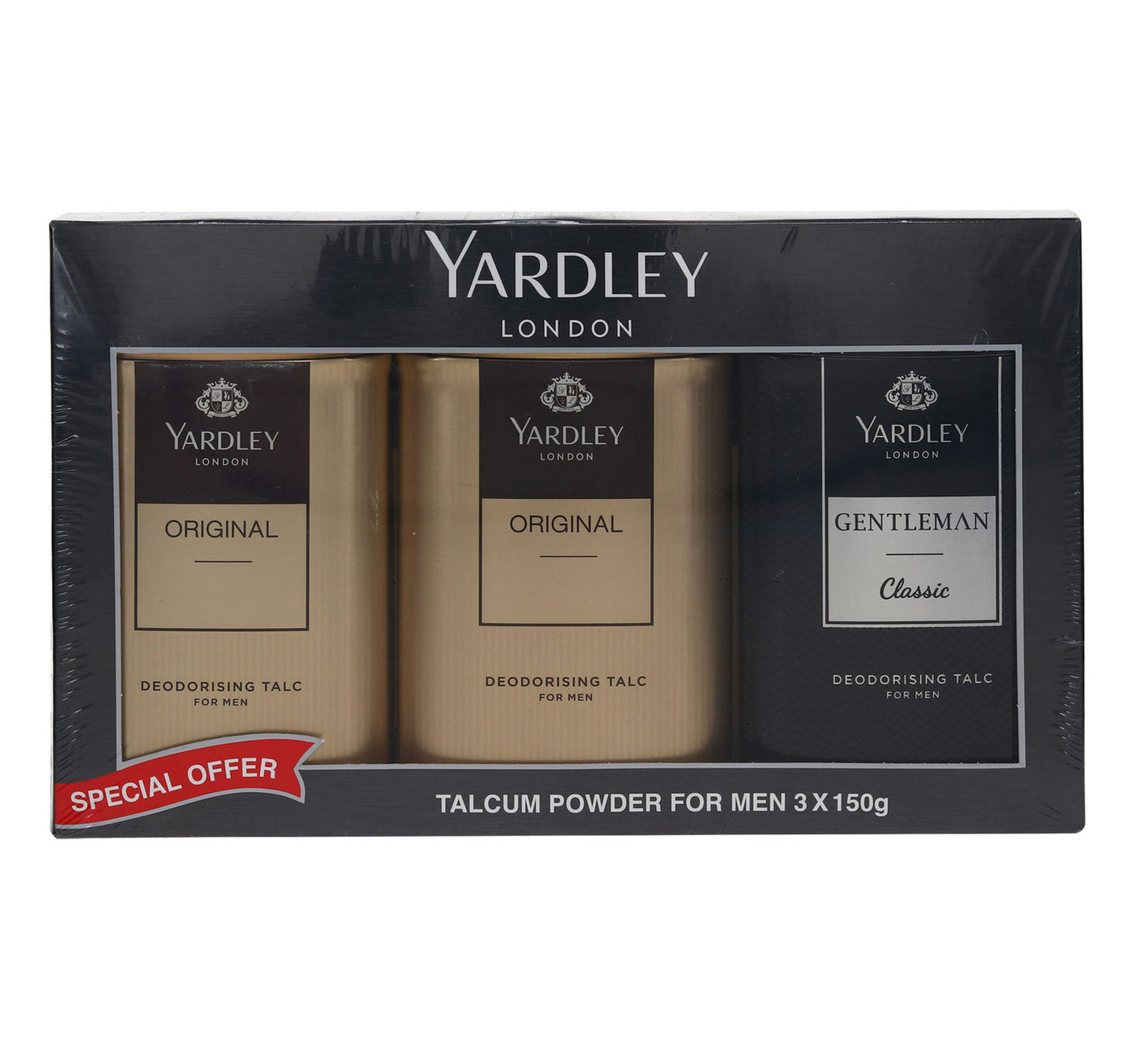 Yardley Talcum Powder For Men Assorted 3 x 150 g