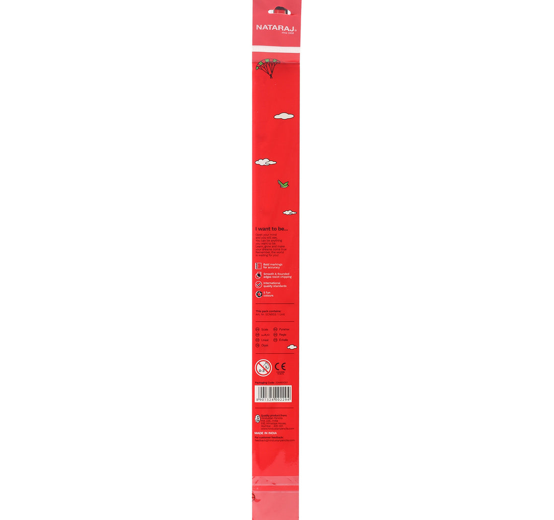 Nataraj Fluorescent Ruler 30cm
