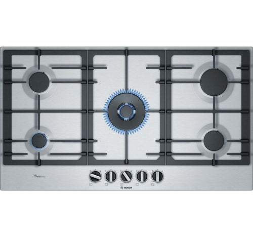 Bosch Built-In Gas Hob PCR9A5B90M 90cm Stainless-Steel Gas Hob 5Burner