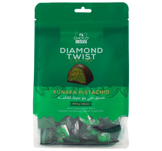 Choco Lake Diamond Twist Milk Chocolate Kunafa Pistachio 450 g