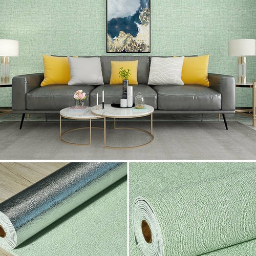 Maple Leaf 3D Waterproof and Moisture-proof Self-adhesive Wall Sticker 50cmx2.8m Ice Green 3586