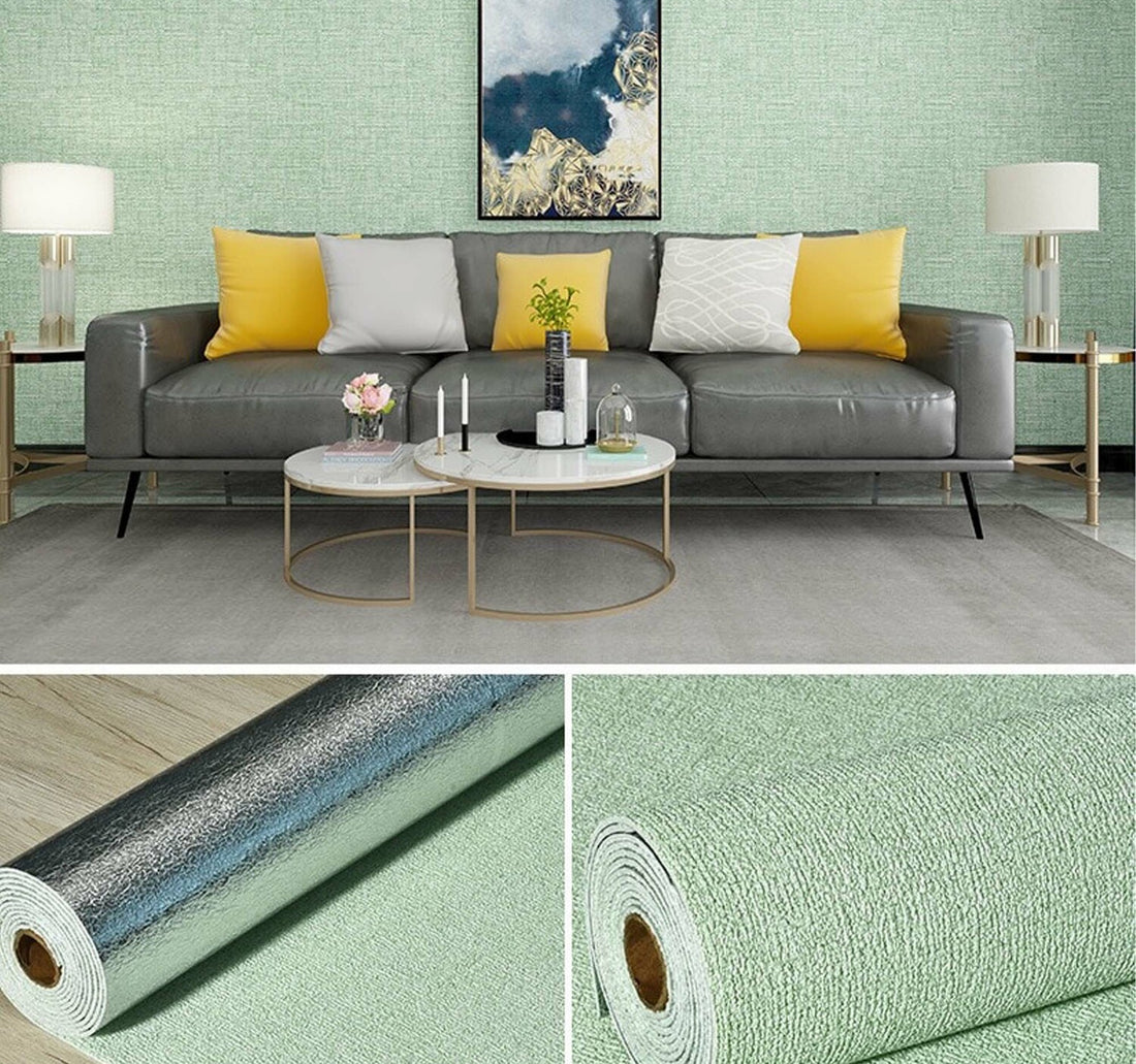 Maple Leaf 3D Waterproof and Moisture-proof Self-adhesive Wall Sticker 50cmx2.8m Ice Green 3586