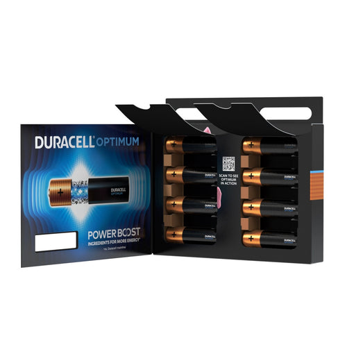 Duracell Optimum Type AA Alkaline Batteries, pack of 8