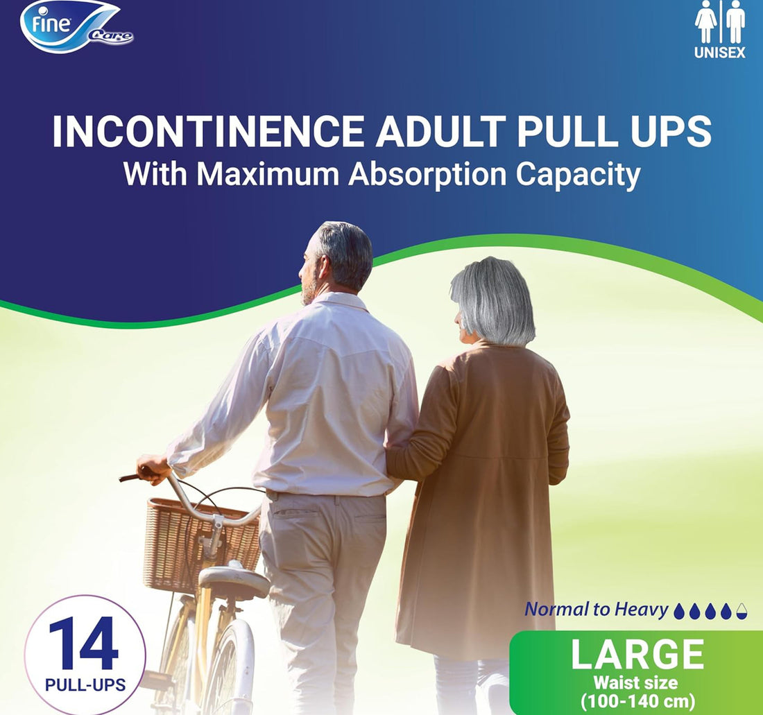 Fine Care Incontinence Adult Pull-Ups Pants Unisex Large Waist Size 100 - 140 cm 14 pcs