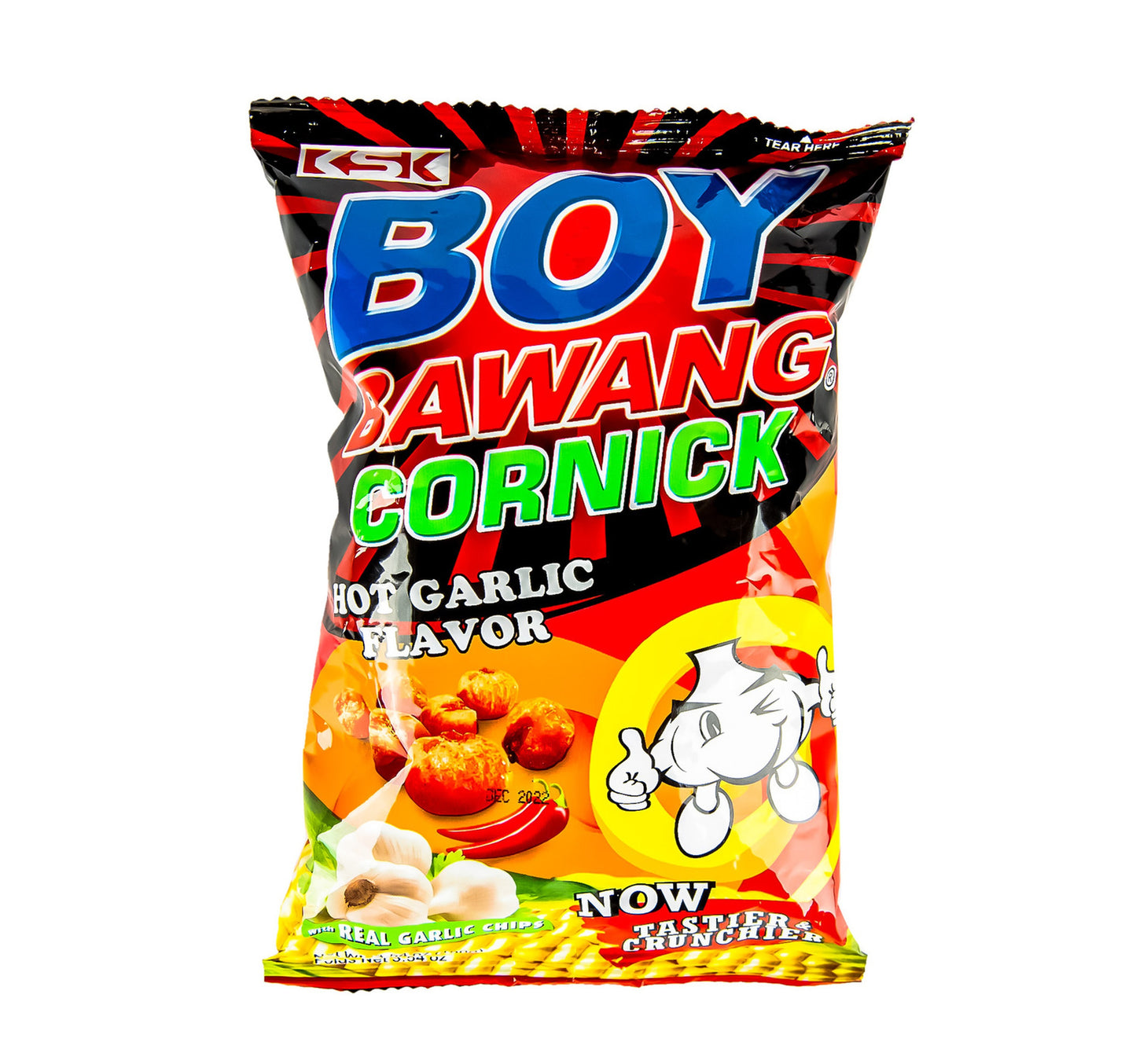 KSK Boy Bawang Hot Garlic Flavour Cornick 90 g