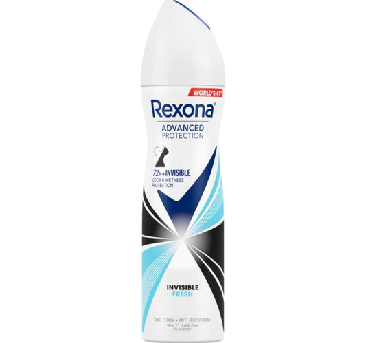 Rexona Women Antiperspirant Deodorant Invisible Black & White 150 ml