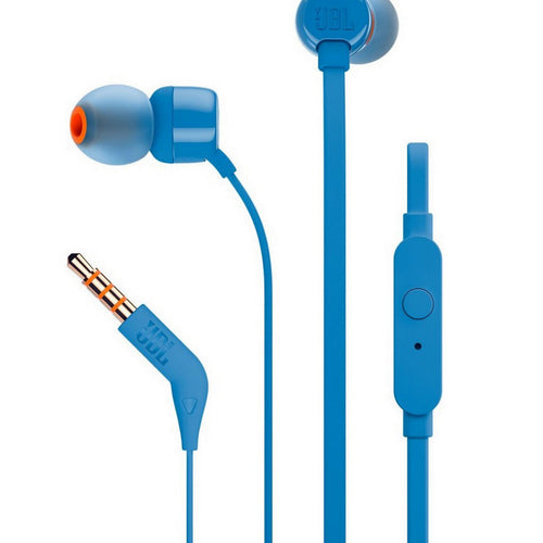 سماعات أذن JBL T110 باللون الأزرق
