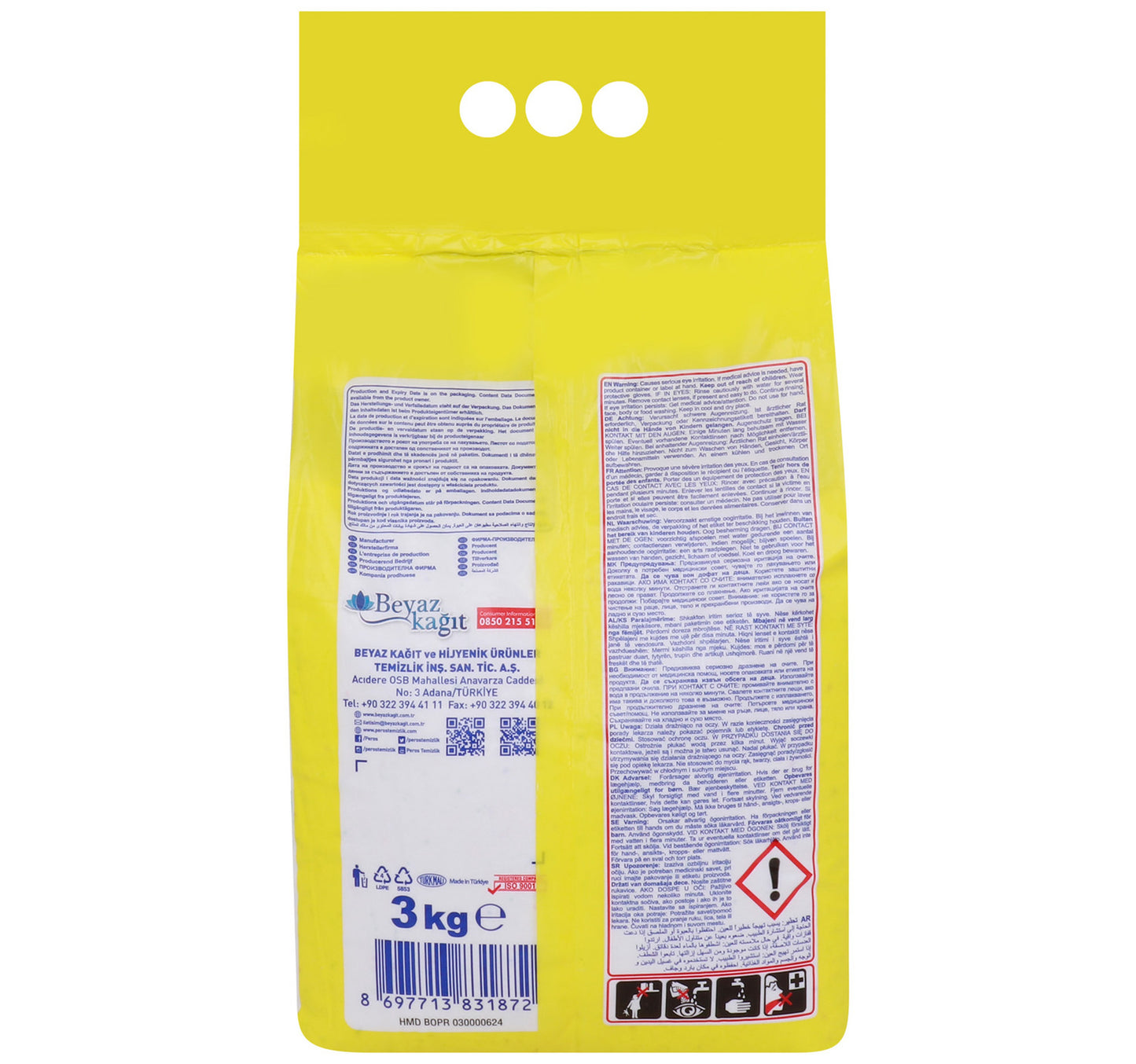 Peros Washing Powder Lemon Front Load 3 kg