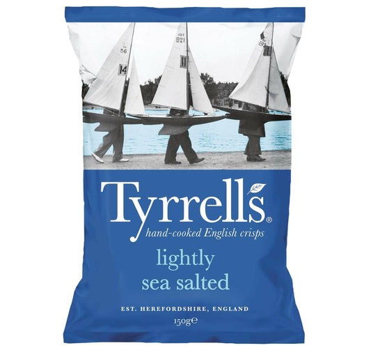 Tyrrells Lightly Sea Salted Hand Cooked English Crisps 150 g