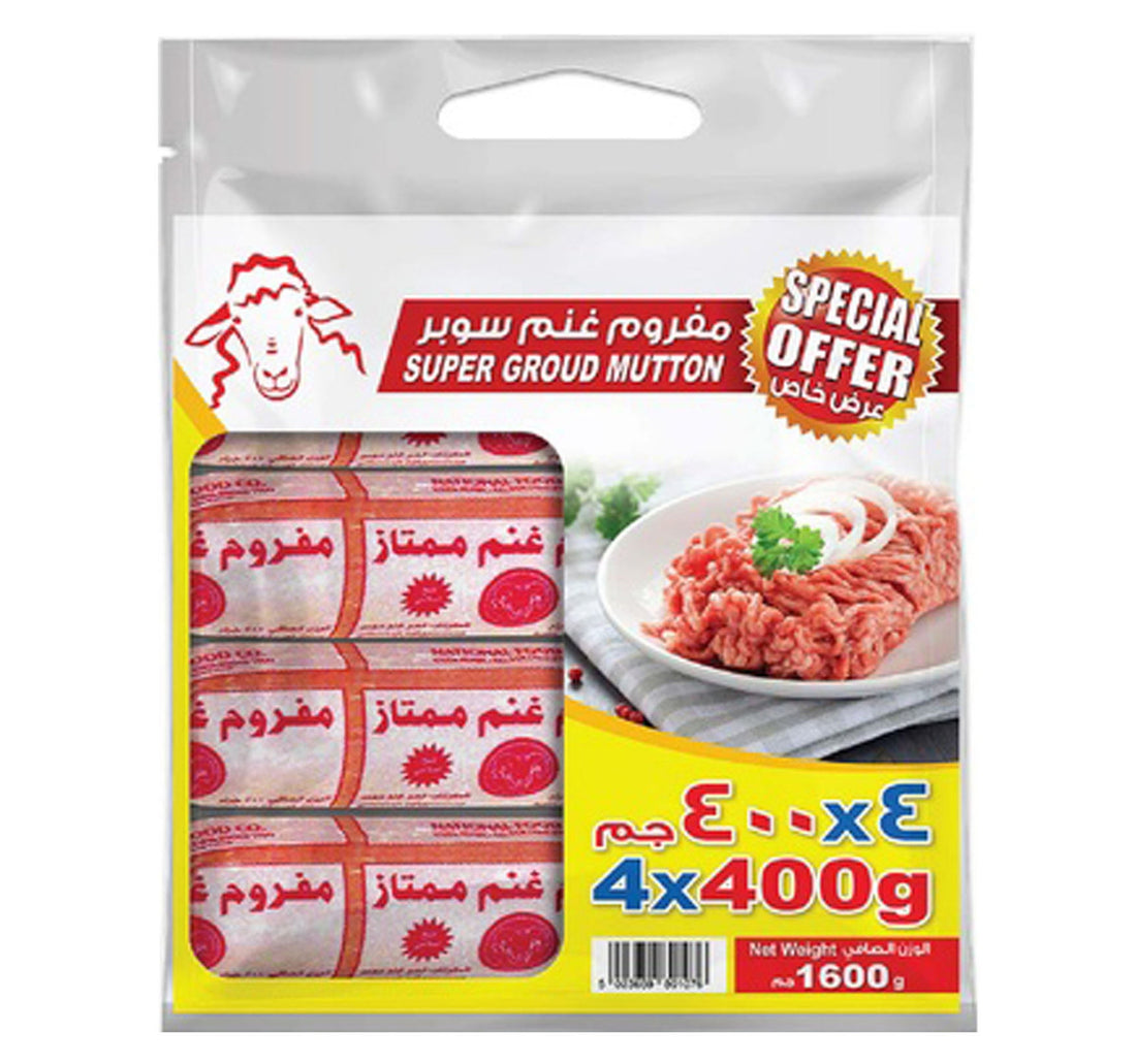 Super Frozen Ground Mutton 4 x 400 g