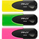PNY USB Sticks NEO Edition Yellow,Green,Pink 64 GB 3 pieces