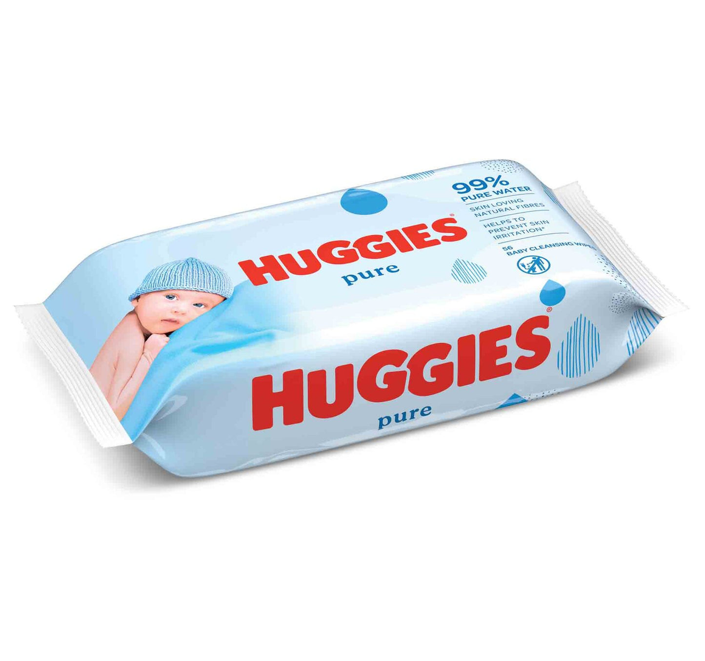 Huggies Pure Baby Wipes 99% Pure Water Wipes 56 pcs