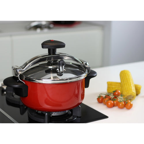 Magefesa Pressure Cooker, 22 cm, 6L, Red, Castle